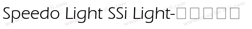 Speedo Light SSi Light字体转换